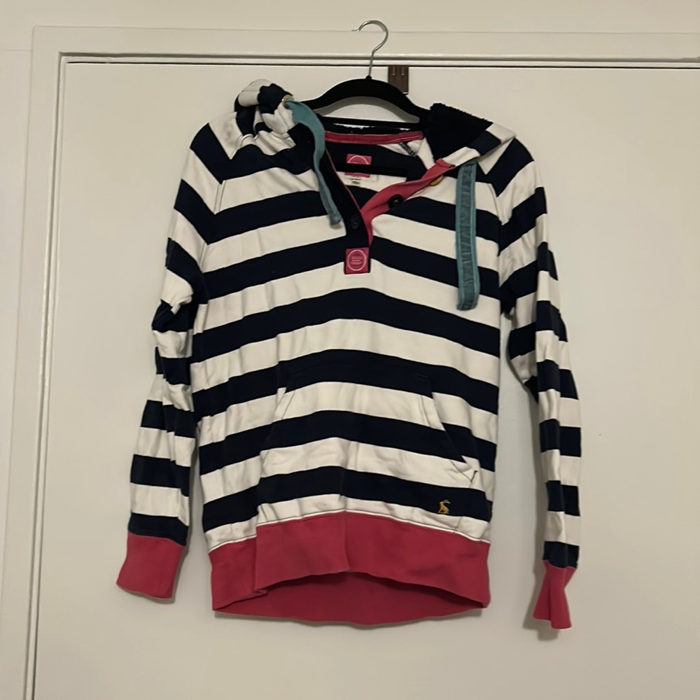 Women’s Joules Sweatshirt - Size Small, Navy & White Stripe
